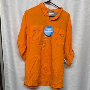 Columbia Men's Orange button up shirt